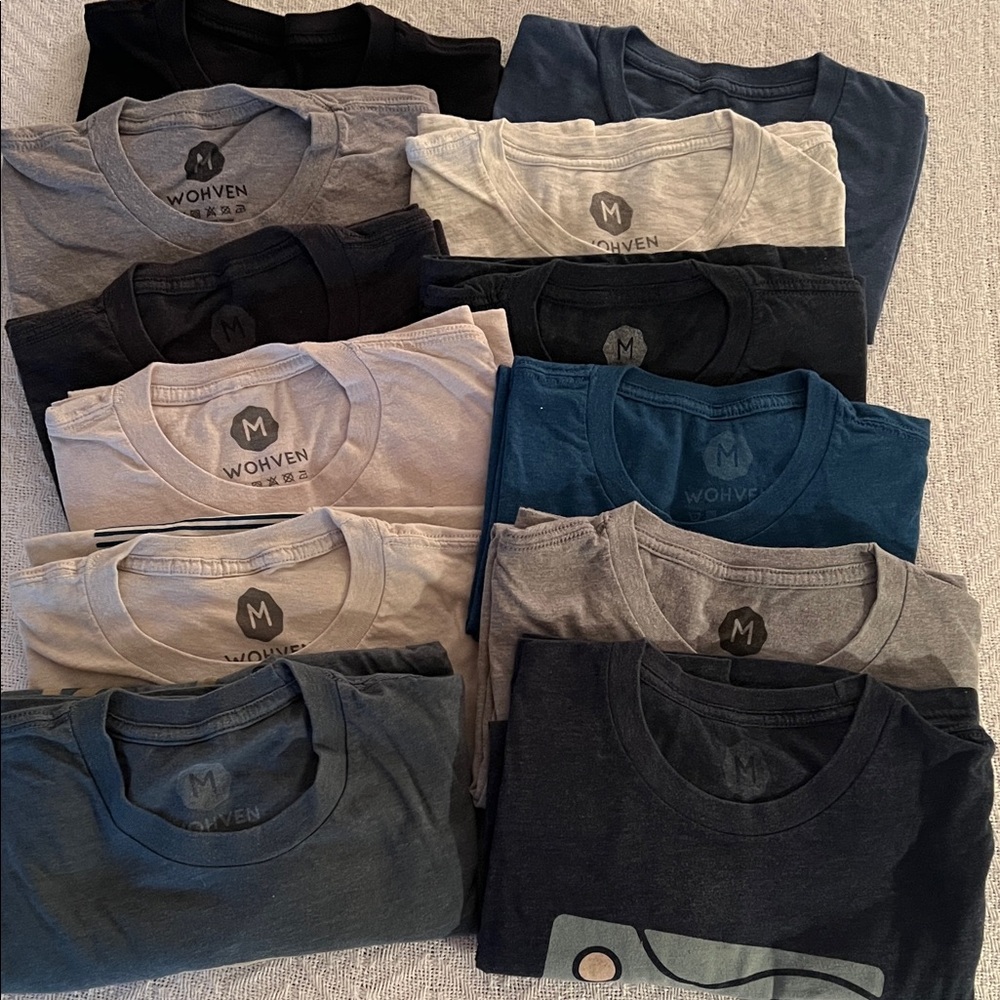 Men's Short Sleeve T-Shirts - Black, Gray, Blue Assortment